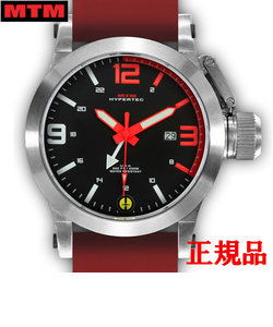 MTM エムティーエム HYPERTEC 44 SILVER - RED DIAL - RED RUBBER II メンズ腕時計 クォーツ HYP-SS4-RED1-RR2S-A