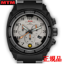 MTM エムティーエム Predator II Black Tit Tan Dial Tan Sub Dial Grey Number メンズ腕時計 クォーツ PR2-TBK-TTG1-MBTI-OH