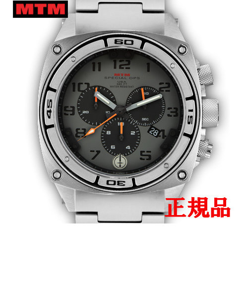 MTM エムティーエム Predator II Silver Tit Grey Dial Black Sub Dial Black Number メンズ腕時計 クォーツ PR2-TSL-GBB1-MBTI-OH