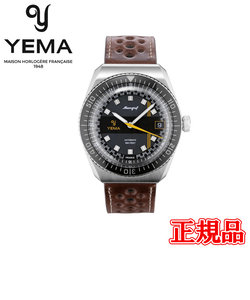 20%OFF 正規品 YEMA イエマ ミーングラフ スー・マリーン Y60 レザー 自動巻き メンズ腕時計 YMEAN22-CU31S