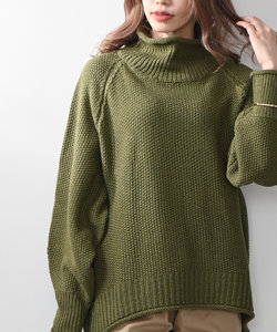 チャンキー鹿の子編みセーター