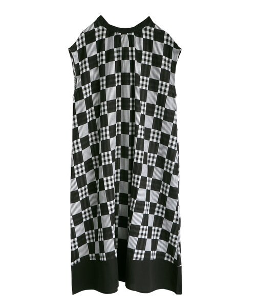 ｗガーゼチェック配色ｏｐ アクシーズ ファム アクシーズファム の通販 Mall