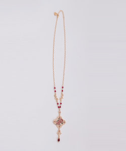 チャイナ風装飾薔薇ネックレス