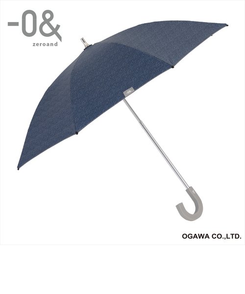 日傘 レディース 長傘 遮熱 遮光 UVカット 99%以上 軽量 ミニパラソルスリム 40cm 8本骨 -0& ゼロアンド デニム ショートスライド 晴雨兼用 手開き 安全カバー付き 裏側黒コーティング はっ水 シリコンの手元 52872