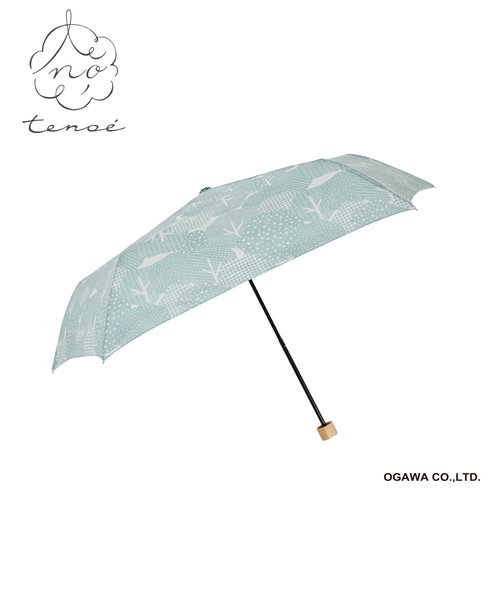tenoe（テノエ） NATURALの雨晴兼用折りたたみ雨傘【もりもりの森】