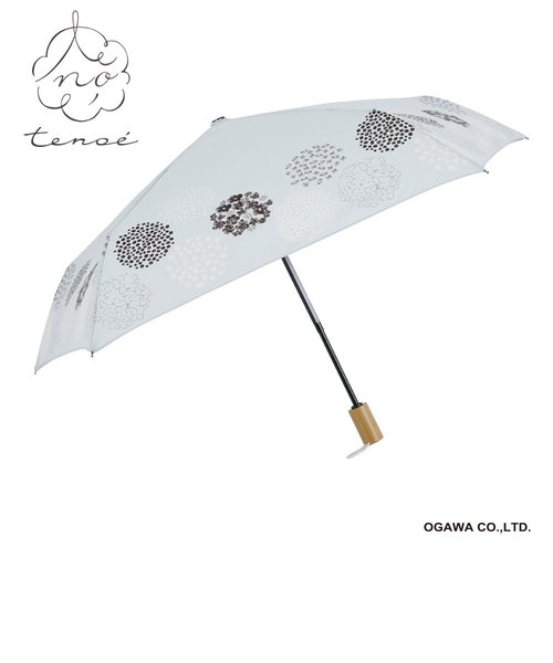 tenoe（テノエ） NATURALの雨晴兼用自動開閉折りたたみ雨傘【小花のパレード】