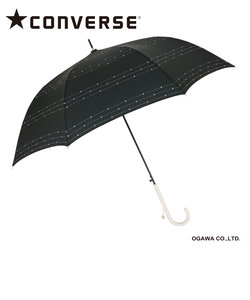 CONVERSE ジャンプ式長傘 メンズ レディース 日傘 雨傘 UV 60cm 7本骨 雨晴兼用 はっ水 スモールスターボーダー 20162