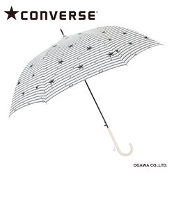 CONVERSE ジャンプ式長傘 メンズ レディース 日傘 雨傘 UV 60cm 7本骨 雨晴兼用 はっ水 スターボーダー 20164