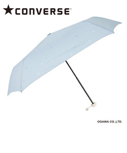 CONVERSE 折りたたみ傘 メンズ レディース 傘 軽量 UV 55cm 雨晴兼用 はっ水 手開き ストラップ付共袋付 流れ星 20167