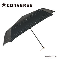 CONVERSE 折りたたみ傘 メンズ レディース 傘 軽量 UV 55cm 雨晴兼用 はっ水 手開き ストラップ付共袋付 スモールスターボーダー 20168