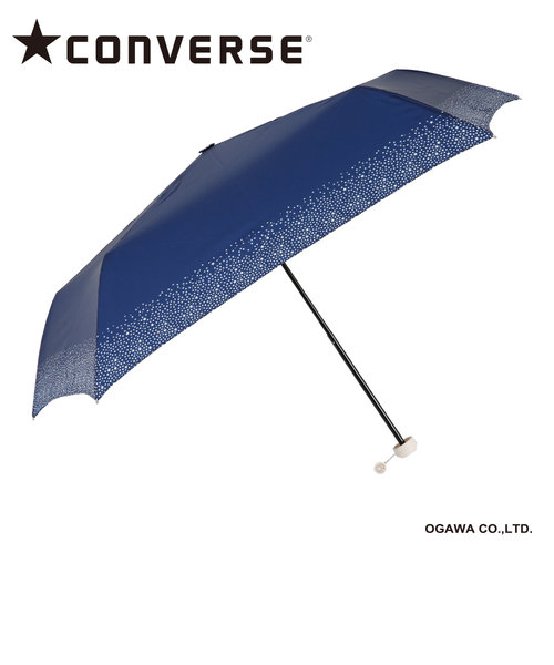 CONVERSE 折りたたみ傘 メンズ レディース 傘 軽量 UV 55cm 雨晴兼用 はっ水 手開き ストラップ付共袋付 スターダスト 20171