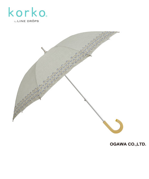 korko（コルコ）の晴雨兼用刺繍日傘【ハンマルビー湖街の風景】