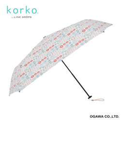korko（コルコ）のスリムライト折りたたみ雨傘【花だん】
