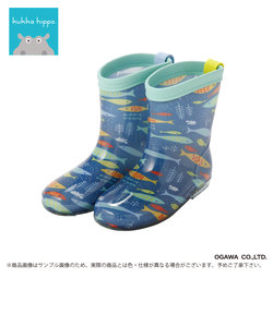 kukka hippoのキッズレインブーツSサイズ/15cm【おさかな】