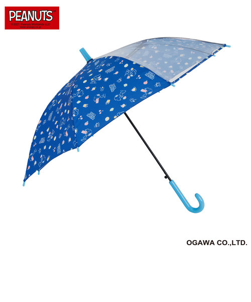 PEANUTSスヌーピー １コマ透明 子供用 50cm 雨傘 【RCP】ピーナッツ ブルー ネイビー