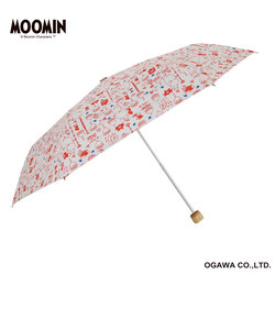 MOOMIN/One'sPlusの晴雨兼用折りたたみ日傘【ムーミン/お花となかまたち】