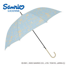 サンリオ ジャンプ式長傘 レディース 60cm 8本骨 サンリオ シナモロール/クッキング はっ水 90505