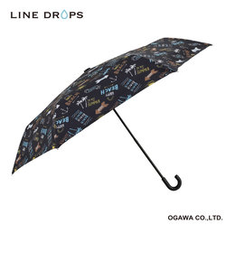 ｷｯｽﾞ晴雨兼用55cm　折傘　ﾌﾟﾘﾝﾄ/ビーチ