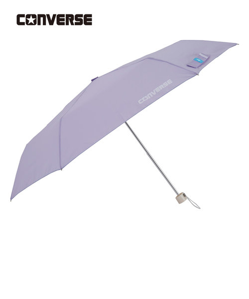 CONVERSE　キッズ雨傘　無地タイプ【折りたたみ傘　55cm】パープル