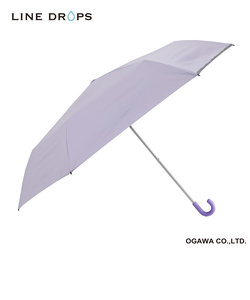 ラインドロップス　キッズ晴雨兼用折りたたみ傘　55㎝　パープル