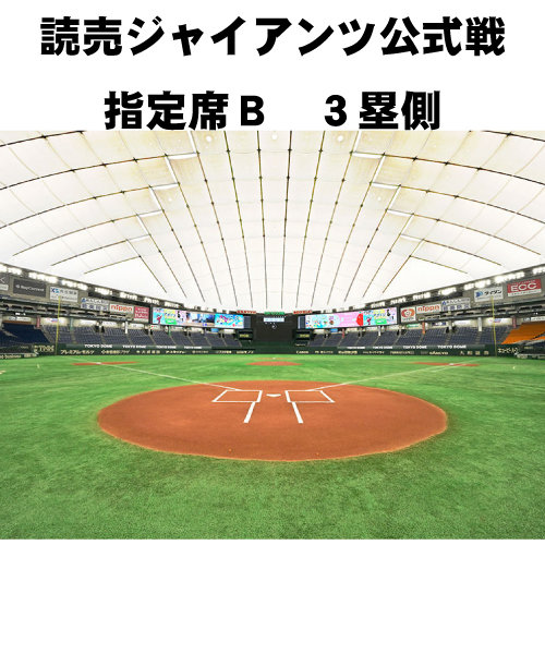 【東京ドーム読売ジャイアンツ公式戦】　８月６日　Ｂ席３塁側　VS広島