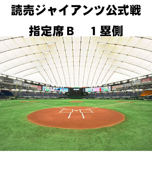 【東京ドーム読売ジャイアンツ公式戦】　８月８日　Ｂ席１塁側　VS広島