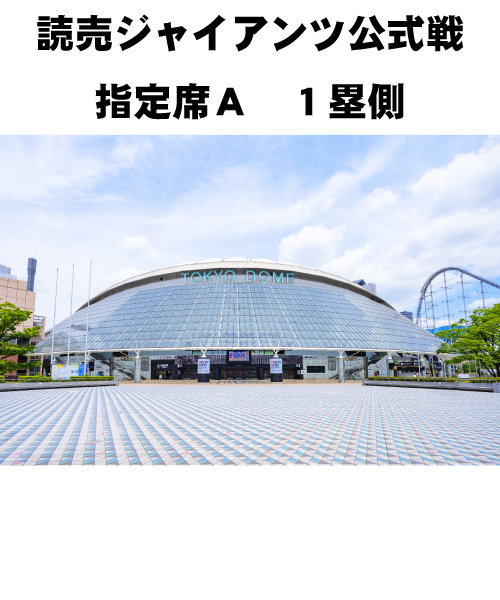 【東京ドーム読売ジャイアンツ公式戦】　８月１４日　Ａ席１塁側　VS阪神