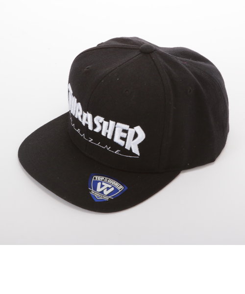 スナップバック スラッシャー THRASHER キャップ 帽子 ライム ネイビー ...