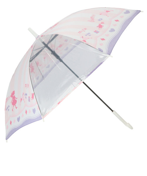 子供 傘 55cm 女の子 通販 子供用 長傘 ジャンプ傘 子ども キッズ おしゃれ かわいい 小学生 こども 透明窓 雨傘 ピンク グリーン ブルー