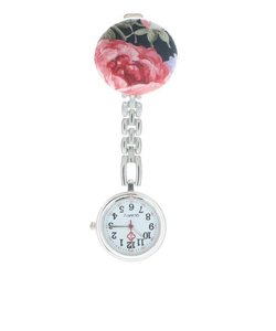 ナースウォッチ シンプル 通販 時計 レディース おしゃれ かわいい クリップタイプ ハングウォッチ 見やすい 看護師 介護士 医療 保育士 薔薇 バラ 花