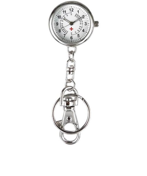 ナースウォッチ シンプル 定番 キーホルダー おしゃれ かわいい 時計 レディース ハングウォッチ 看護師 介護士 保育士 プレゼント 簡易脈拍計 シンプル