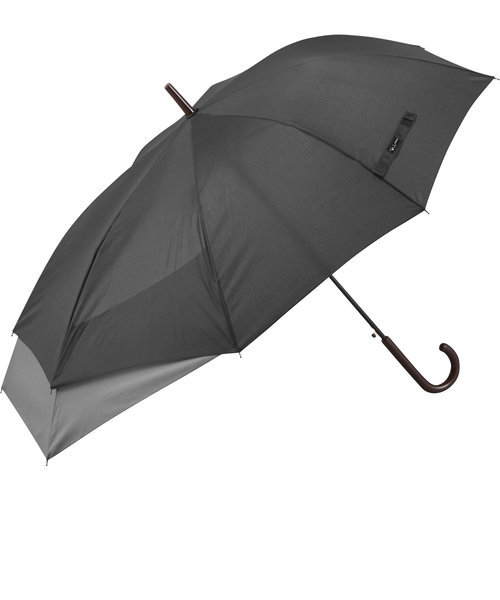 傘 メンズ 大きい 通販 伸びる傘 60cm 大きめ 紳士傘 FRP グラスファイバー骨 シンプル 雨傘 おしゃれ ブラック ネイビー 無地 ブランド