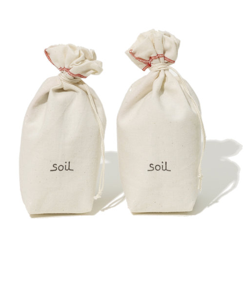 珪藻土 soil 通販 下駄箱 消臭 巾着袋 吸湿脱臭剤 炭 SOIL soil 高さ140×幅50×奥50mm Soil DRYING SACK 2個組