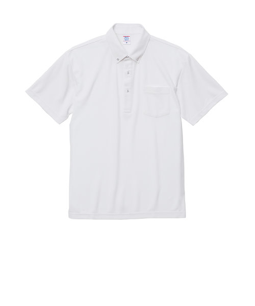 ユナイテッドアスレ UnitedAthle ポロシャツ メンズ ボタンダウン 半袖 通販 レディース 吸水 速乾 紫外線 形状安定 4.7オンス ポケット