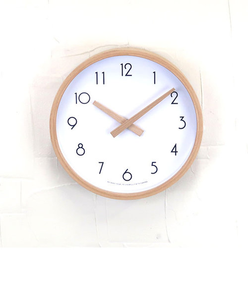 壁掛け時計 おしゃれ 通販 掛け時計 ウォールクロック L CAMPAS キャンパス 木製 木目調 北欧 テイスト かけ時計 掛時計 音がしない 静音 時計