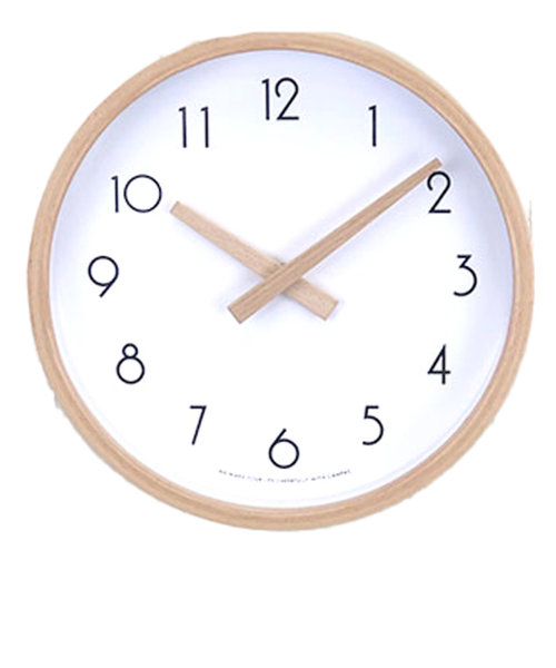 壁掛け時計 おしゃれ 通販 掛け時計 ウォールクロック S CAMPAS キャンパス 木製 木目調 北欧 テイスト かけ時計 掛時計 音がしない 静音 時計