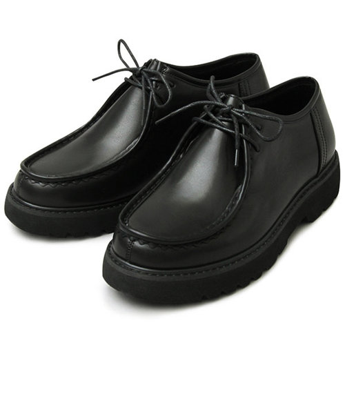 グラベラ 靴 メンズ glabella GLBT-204 通販 ブランド フェイクレザー 革靴 厚底 厚底靴 ブラック 黒 紐靴 おしゃれ きれいめ