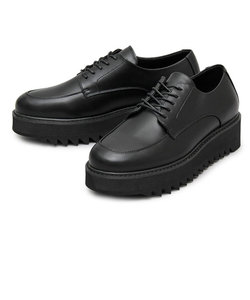 グラベラ 靴 メンズ glabella GLBT-219 通販 ブランド フェイクレザー 革靴 厚底 厚底靴 ブラック 黒 紐靴 おしゃれ きれいめ