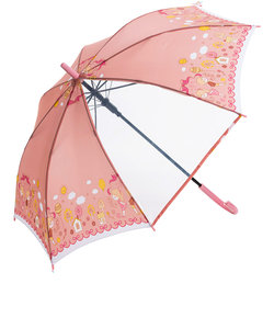 子供 傘 55cm 女の子 通販 子供用 長傘 ジャンプ傘 子ども キッズ おしゃれ かわいい 小学生 こども 透明窓 雨傘 ピンク ネイビー ブルー