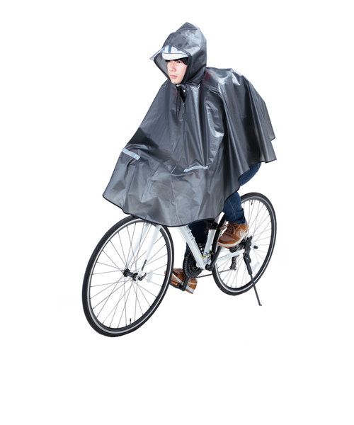自転車 ポンチョ 通販 レインポンチョ レインウェア レインコート 雨具 合羽 カッパ リュック対応 自転車用 かっぱ クロスバイク 反射帯 夜道 安全 撥水