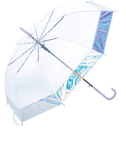 傘 レディース 透明 通販 60cm ビニール傘おしゃれ 雨傘 長傘 ジャンプ傘 ワンタッチ傘 かさ カサ オーロラ 大きめ グラスファイバー骨 丈夫 耐風