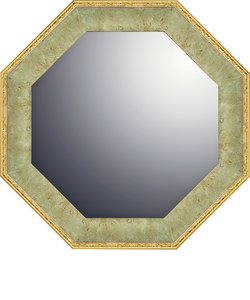 鏡 八角 Sサイズ 通販 八角形ミラー ウォールミラー 八角形 卓上ミラー 壁掛け スタンドミラー かがみ ミラー 卓上 壁掛け鏡 卓上鏡 おしゃれ 木製