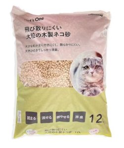 猫砂 Pet’sOne 飛び散りにくい 大粒の木製ネコ砂 12L