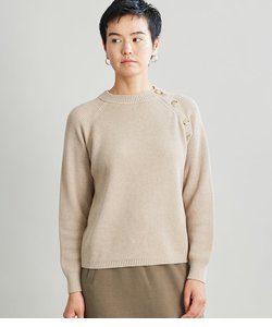 【手洗い可能】Traceable Organic Cotton Wool 片畦ラグランニット