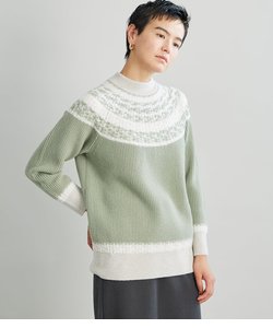 Melange Wool Nylon フェアアイル柄ニット