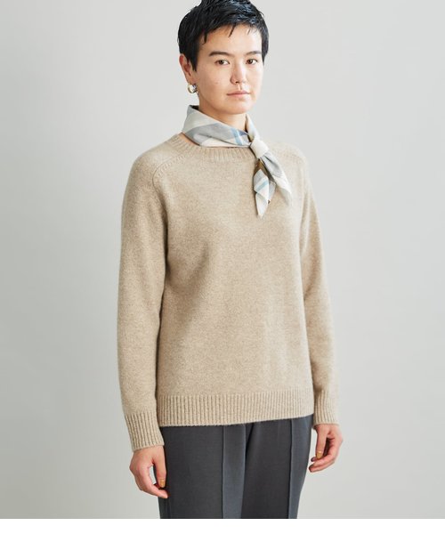 Undyed Cashmere サドルショルダーニット