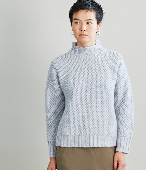 Multi Color Super Fine Wool ハニカム柄ニット