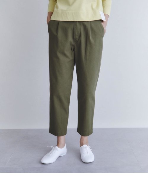 Hightwist Gabardine タッククロップドパンツ