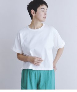 ［ULTIMA］Cotton Jersey ロールアップTシャツ