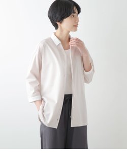 【接触冷感】 J-CAMICIE 7分袖スキッパーシャツ